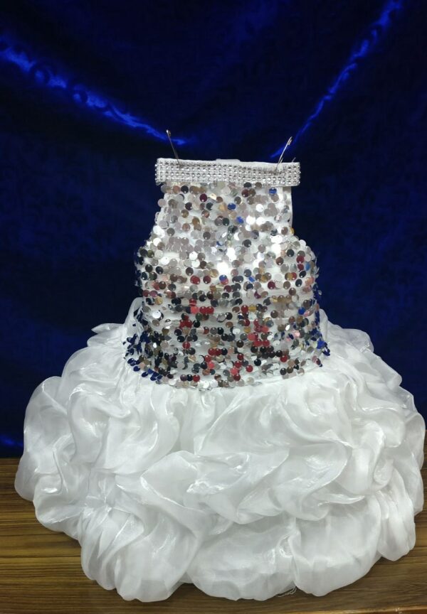 White frock for xmas celebrations