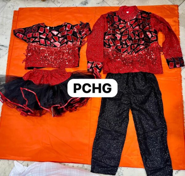 Red and Black Girls & Boys Costume