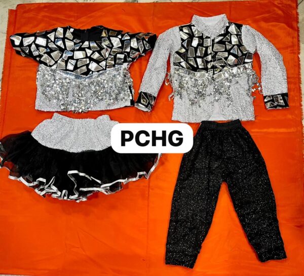 Silver and Black Girls & Boys Costume