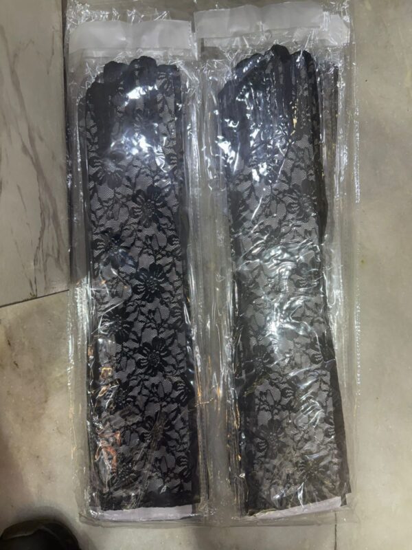 Net Gloves Long Black