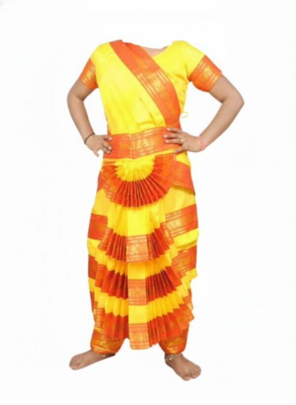Baratanatyam Costume Yellow Orange