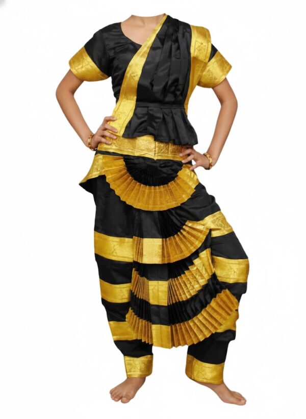 Baratanatyam Costume Black Golden