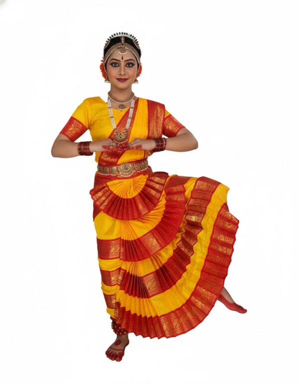 Baratanatyam Costume Yellow Red